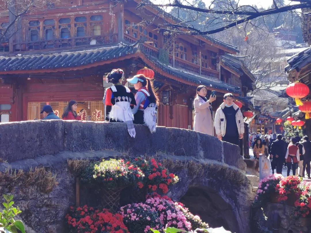 来丽江古城，感受花团锦簇、欣欣向荣